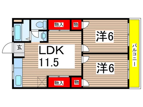 京源ハイツの物件間取画像